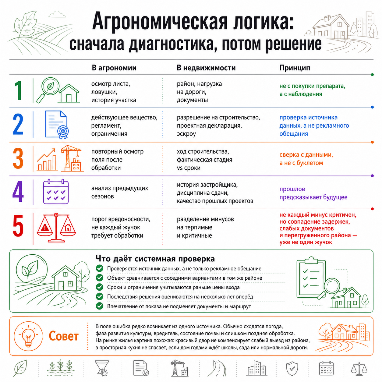 агрономический взгляд полезен при выборе жилья